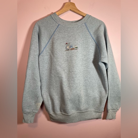 Pannill light blue Sweatshirt size large‎ embroidered - Picture 1 of 6